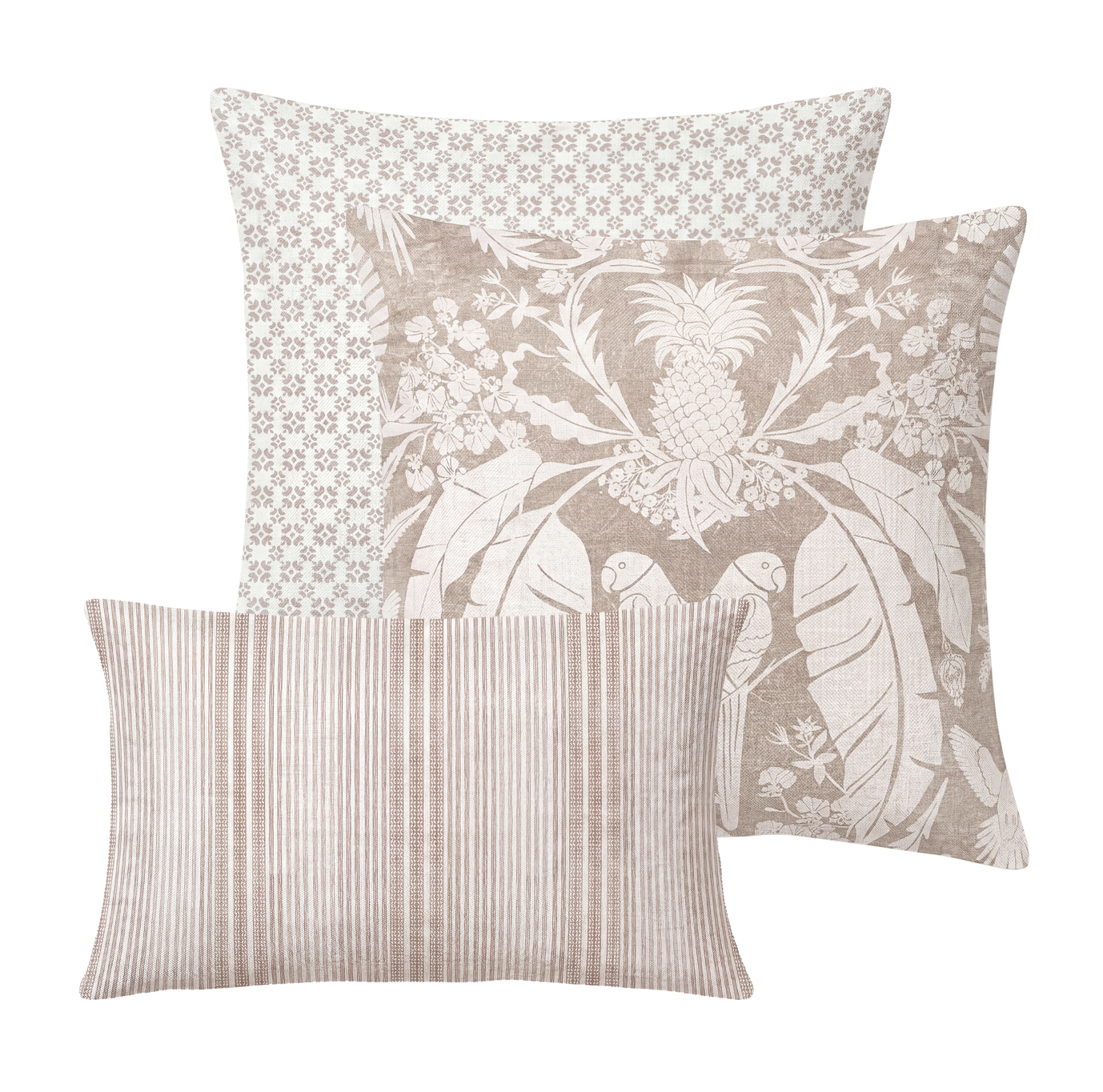 Solander Linen Pillow Cover in Natural Blush
